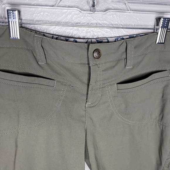 Athleta Womens Dipper Bermuda Hiking Walking Shorts womens sz 2 10 khaki tan - Picture 3 of 8